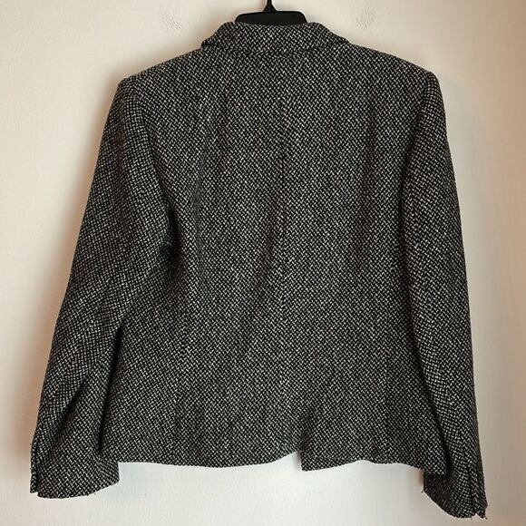 Vintage Lauren Ralph Lauren Women Wool tweed blazer suit jacket black tan 10 EUC - Picture 11 of 11